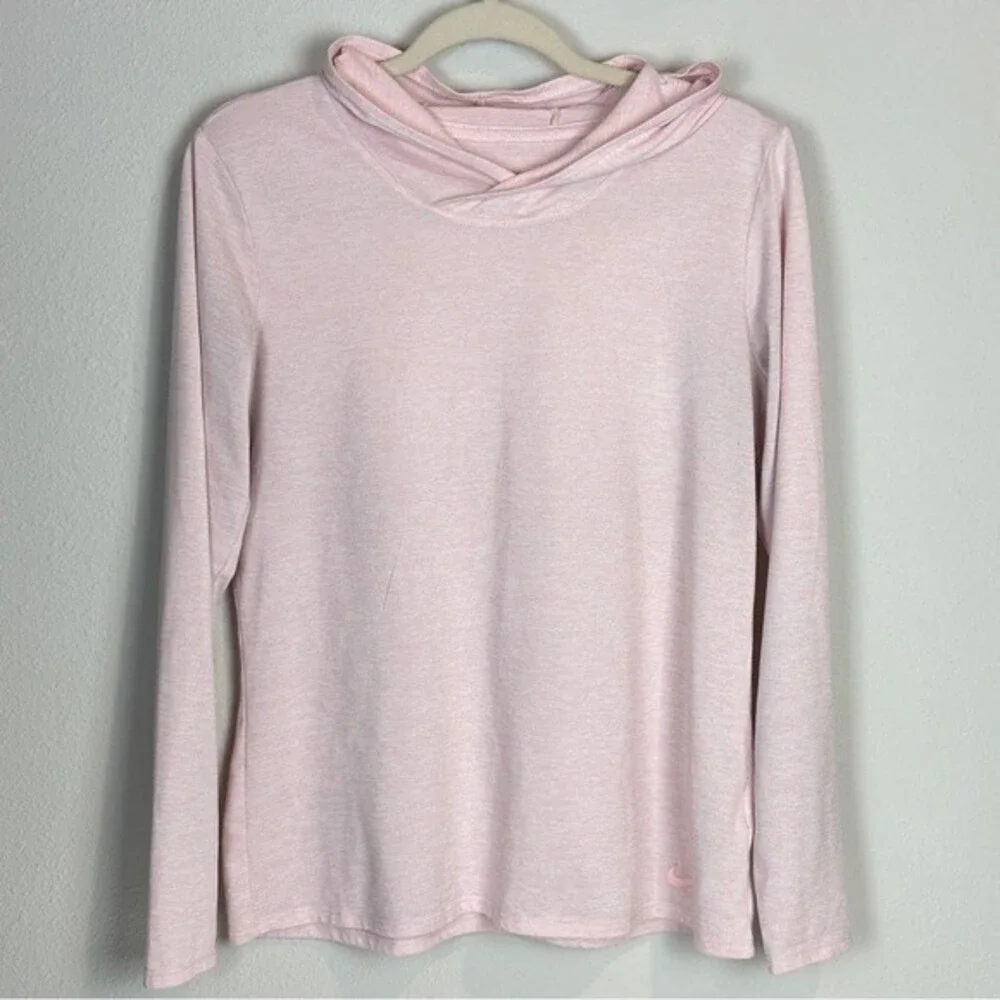 Nike Dri-fit Light Pink Long Sleeve Lightweight Hoodie M